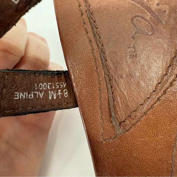 Naya Alpine Black Leather Buckle Slip On Block Heel Sandals Shoes Women's 8.5 M - Picture 12 of 12